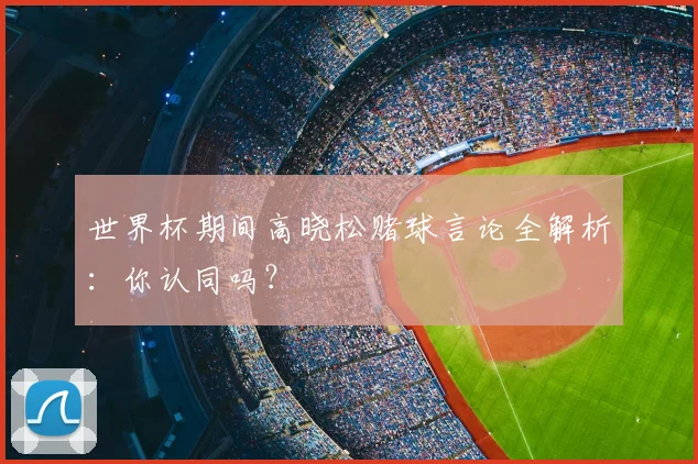 世界杯期间高晓松赌球言论全解析：你认同吗？